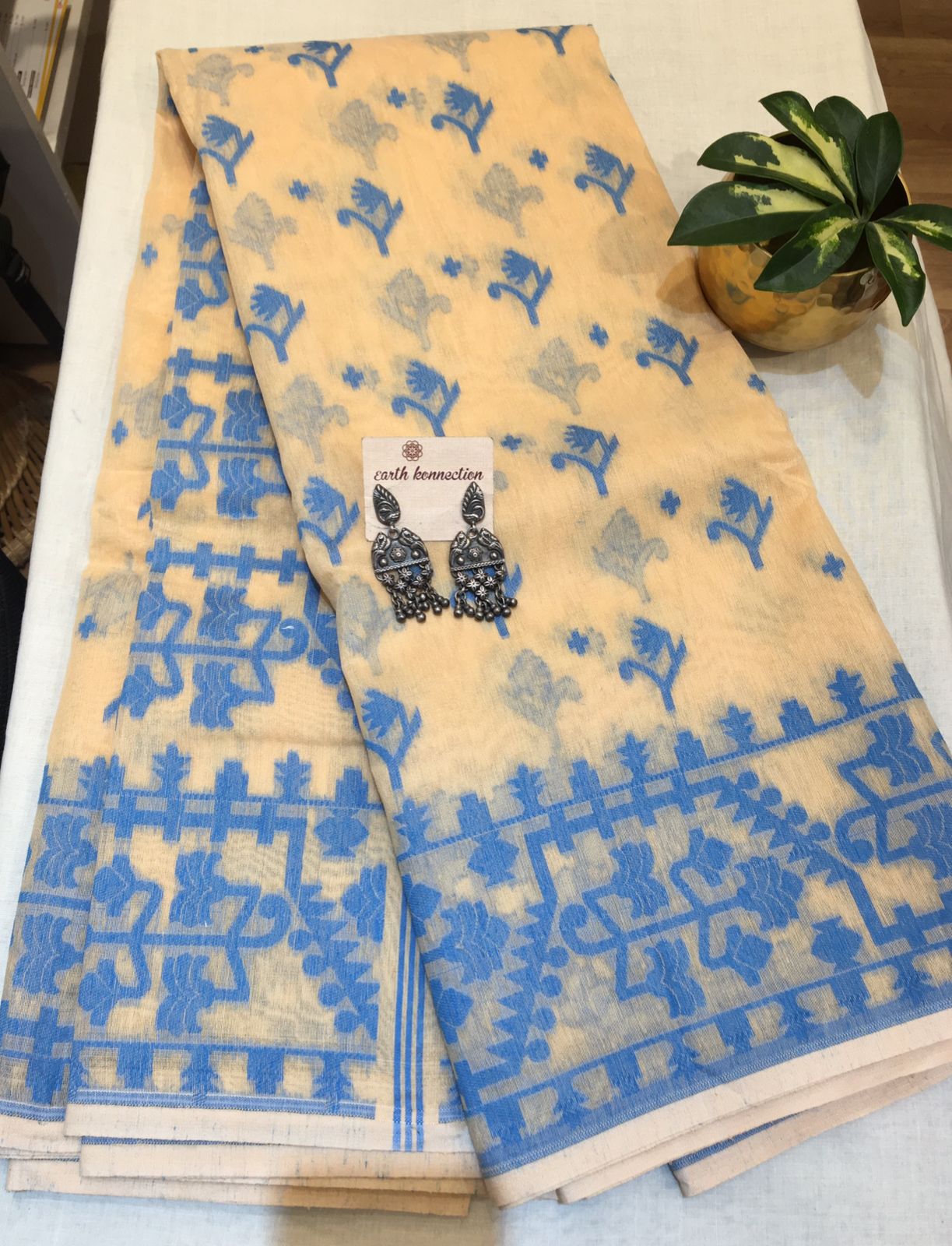 Cotton jamdani saree