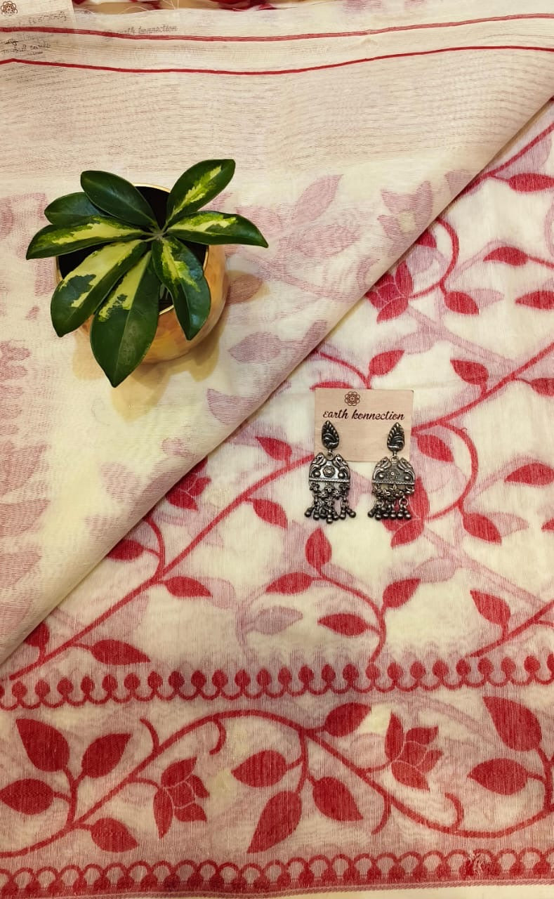 Cotton jamdani saree