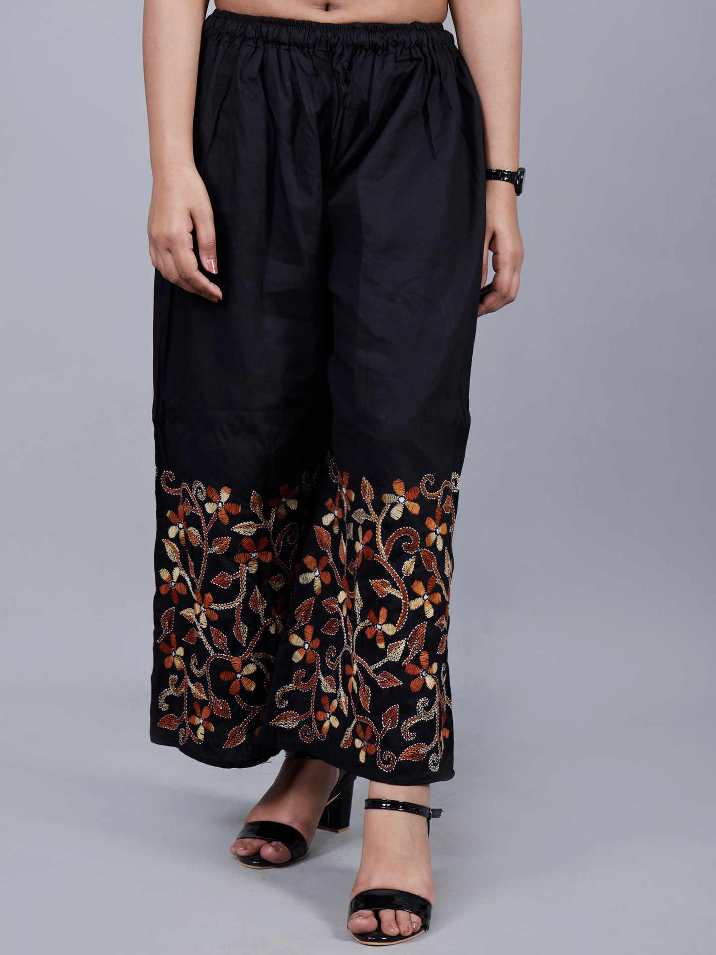 Kantha Work Palazzo (Black)