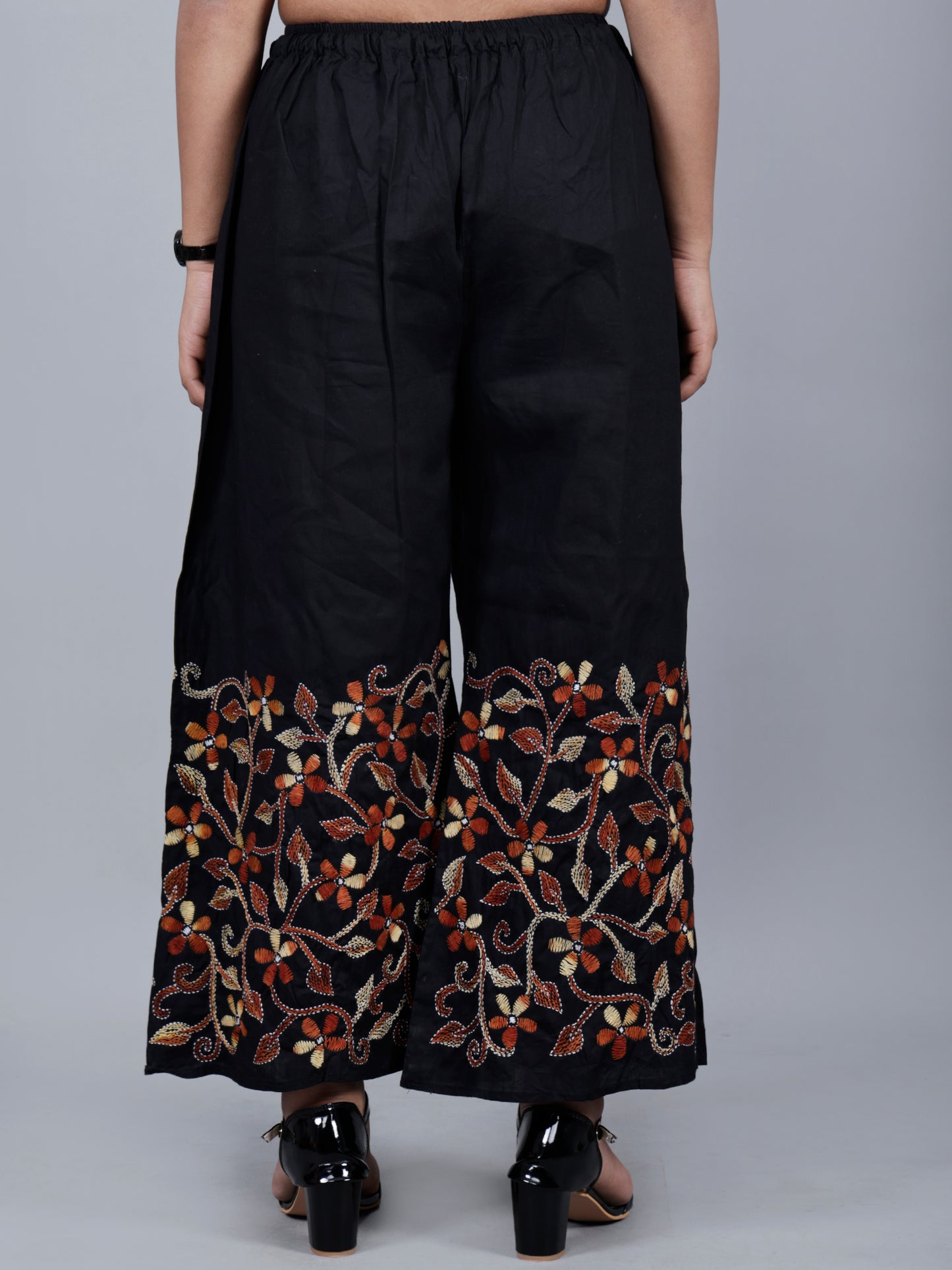 Kantha Work Palazzo (Black)