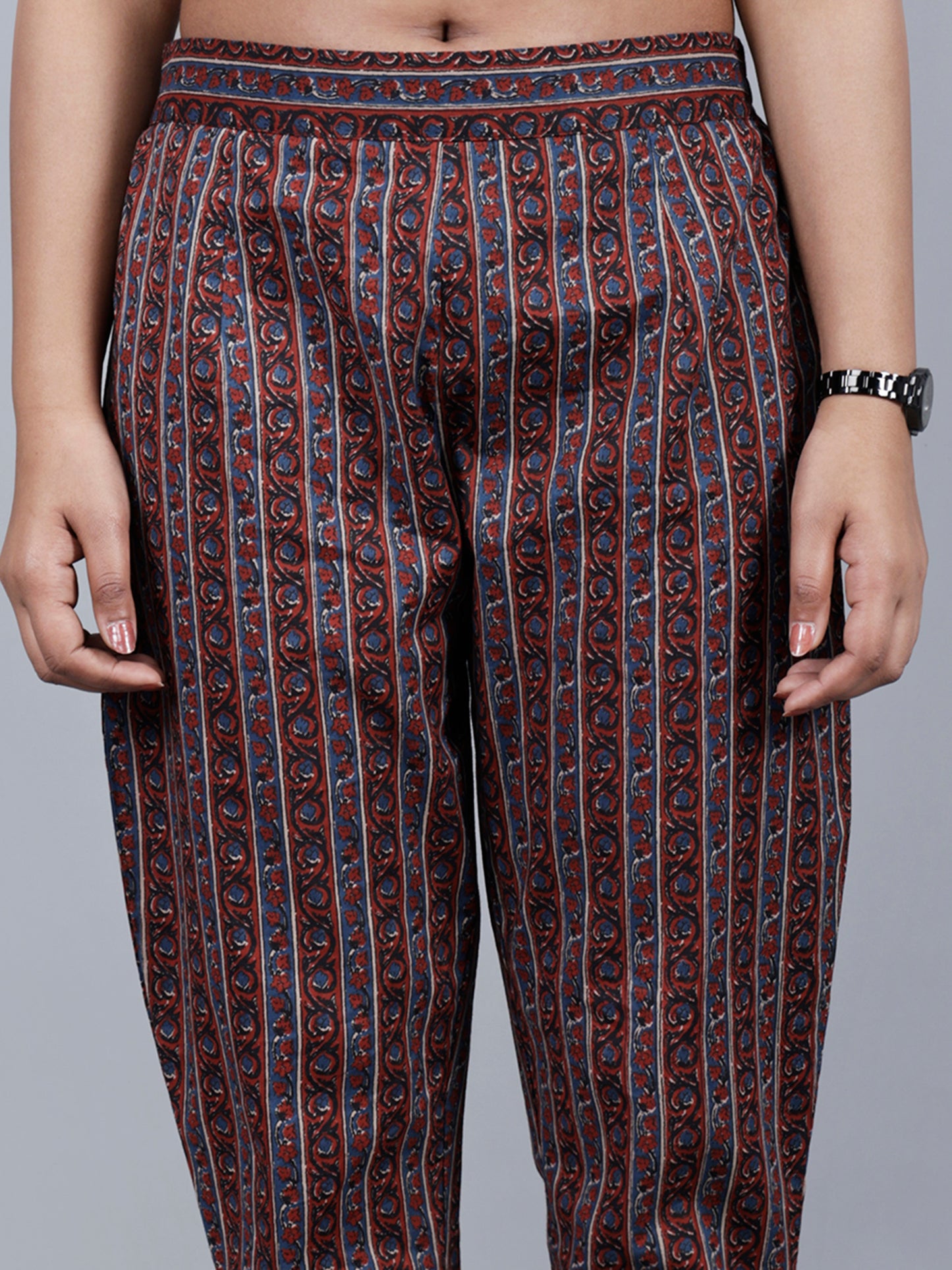 Straight Pant (blue & brown)