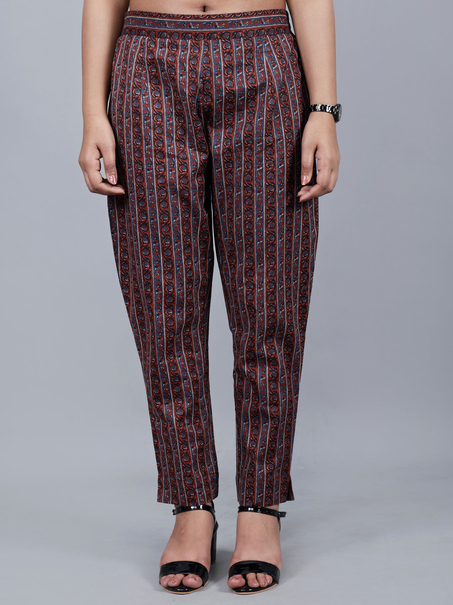 Straight Pant (blue & brown)