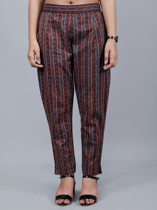 Straight Pant (blue & brown)