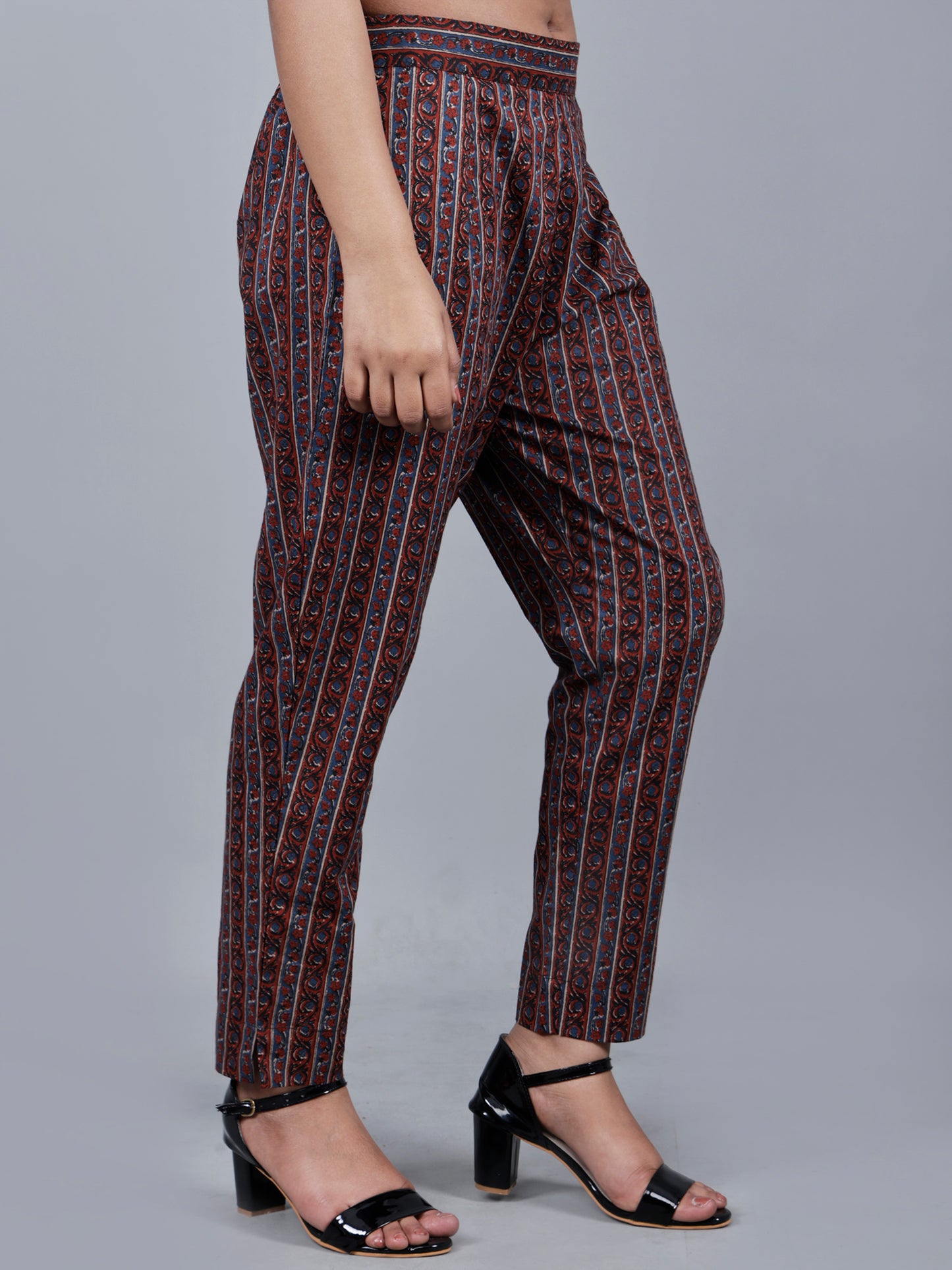 Straight Pant (blue & brown)