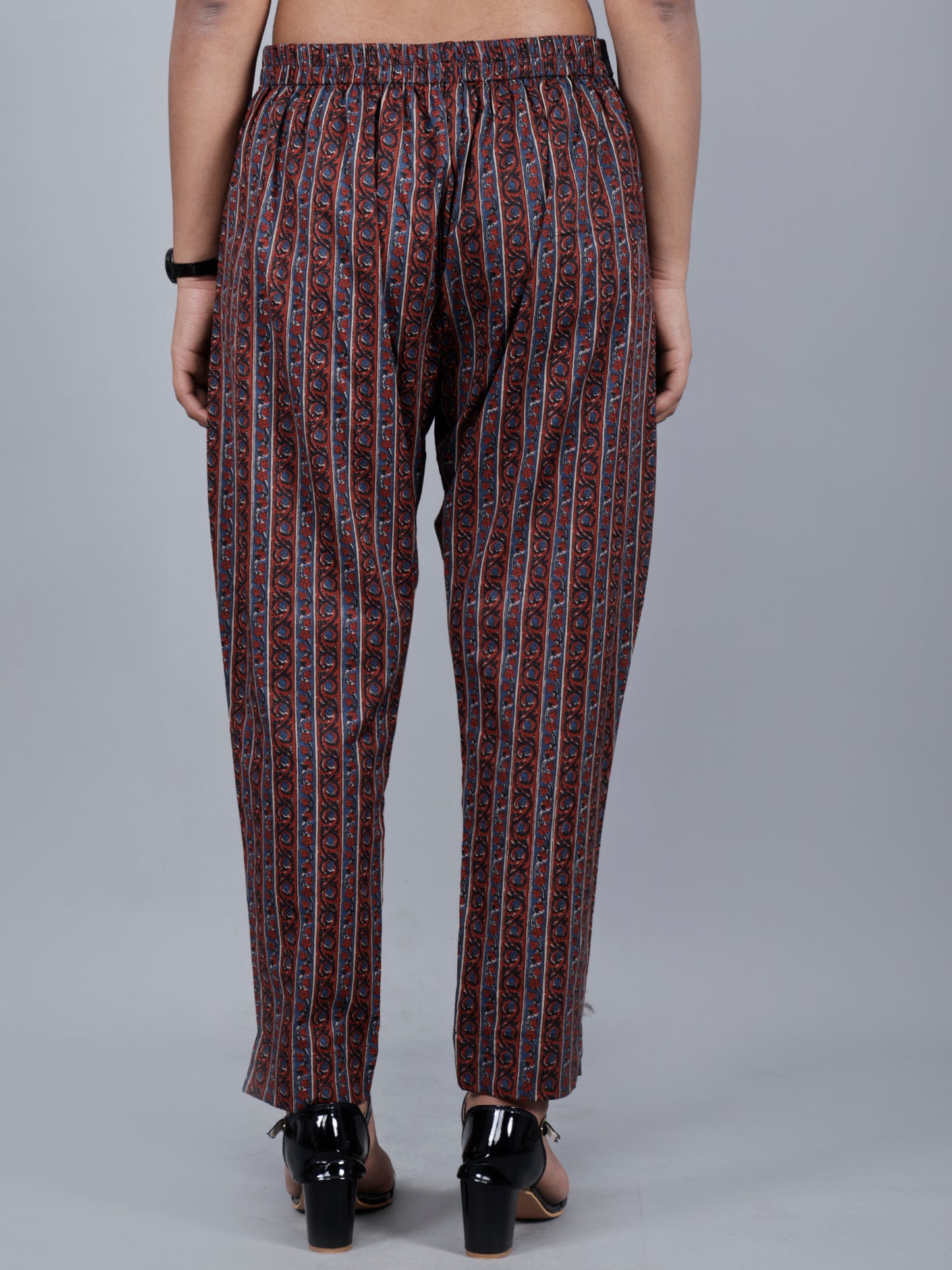 Straight Pant (blue & brown)