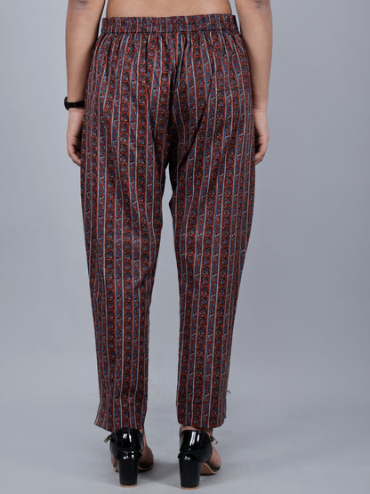 Straight Pant (blue & brown)