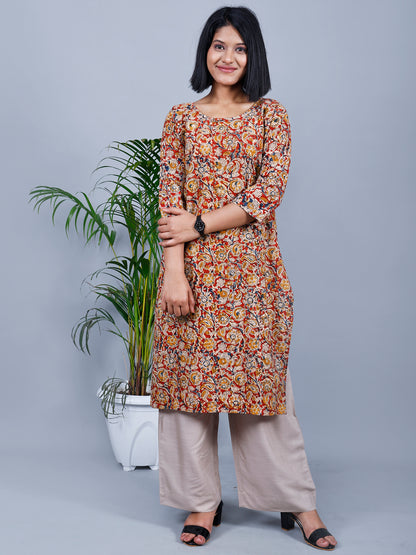 Kalamkari floral print kurta