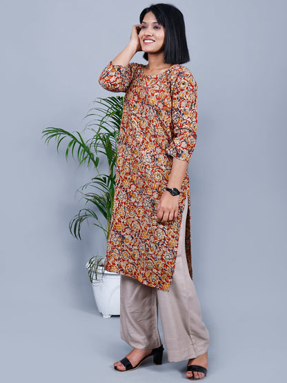 Kalamkari floral print kurta