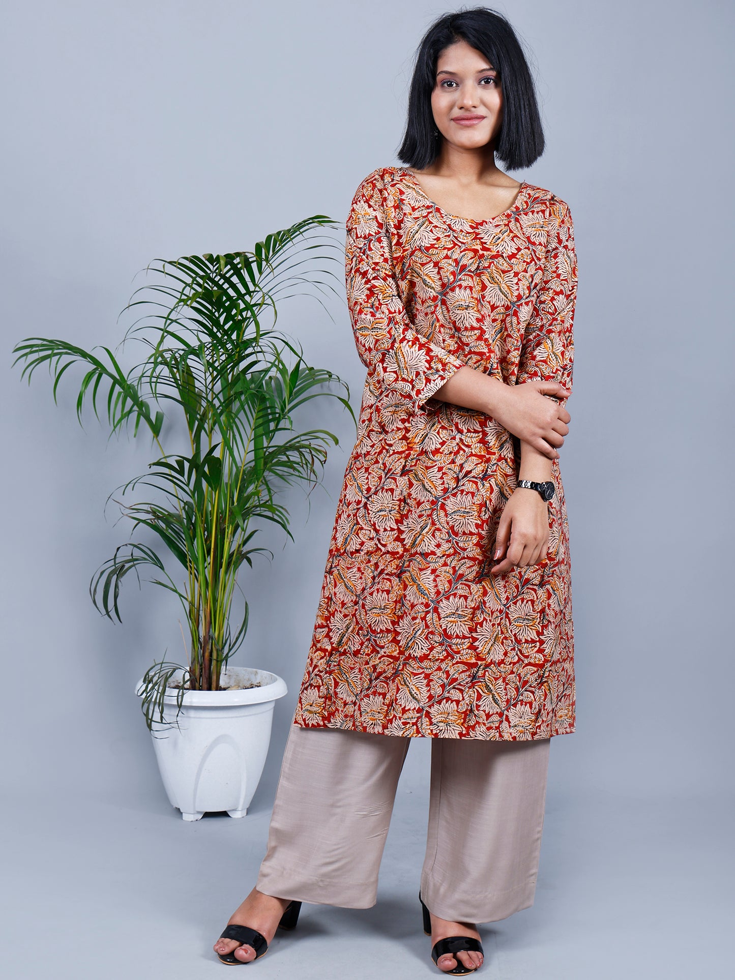 Kalamkari Kurta (lotus print)