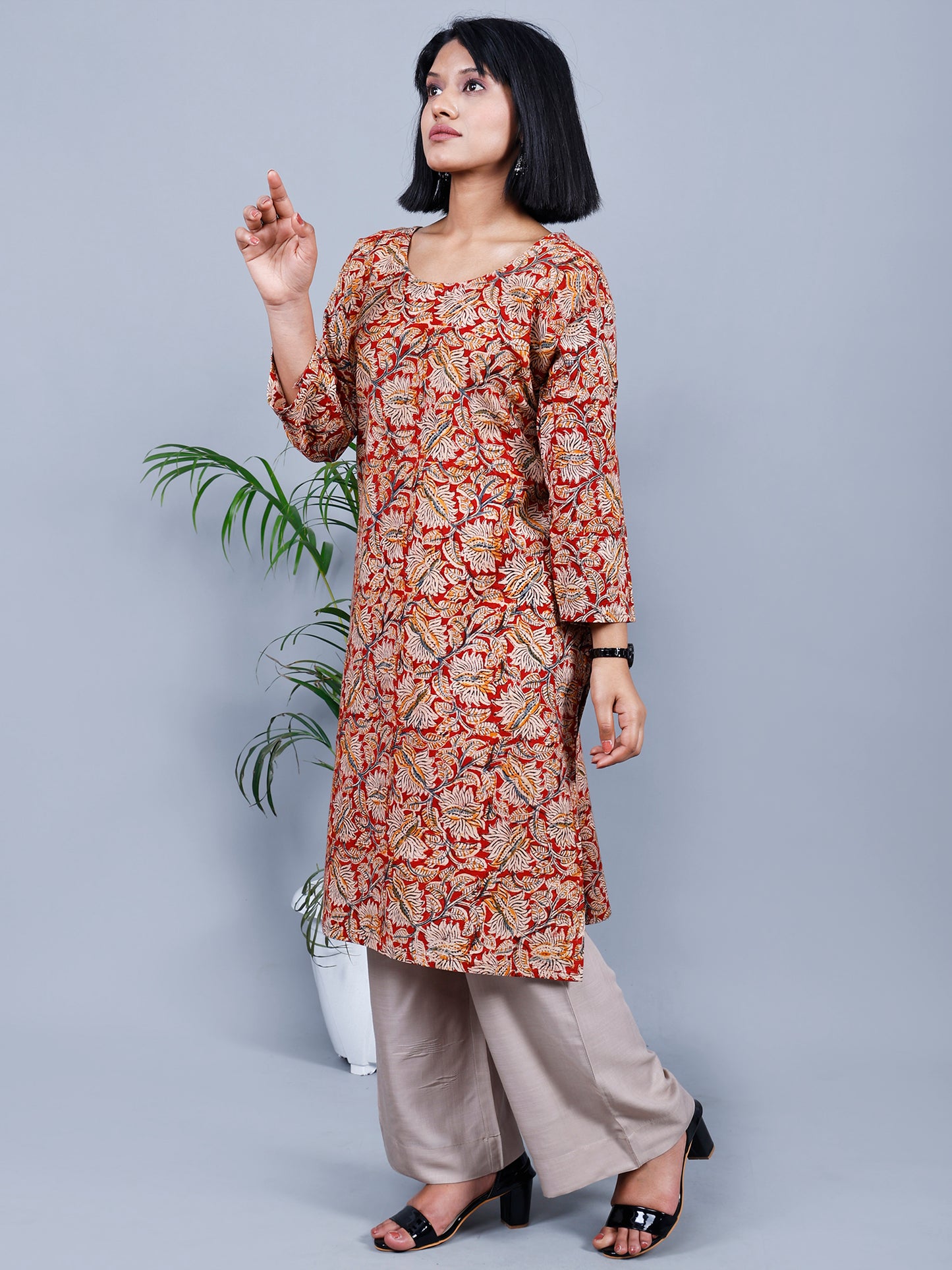 Kalamkari Kurta (lotus print)