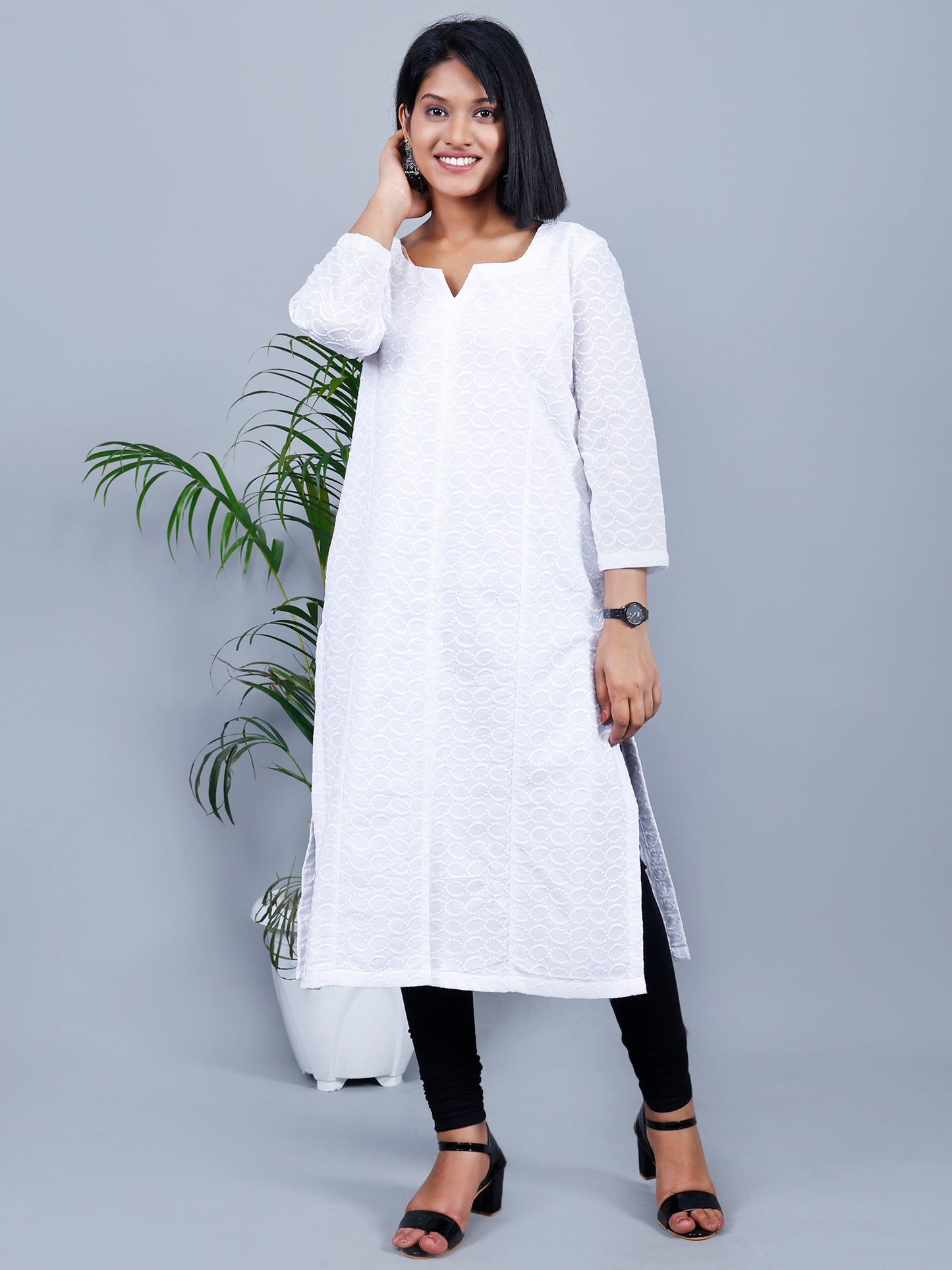 White Colour Long Kurta