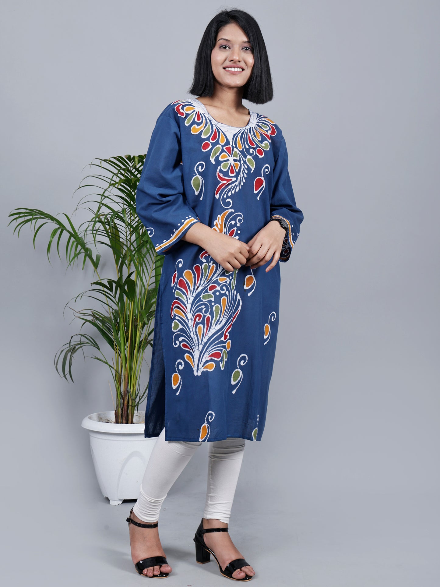 Hand Batik Pure Cotton Blue Kurta