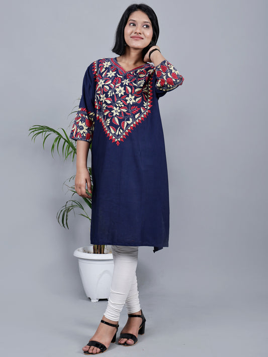 Kantha Kurta Blue