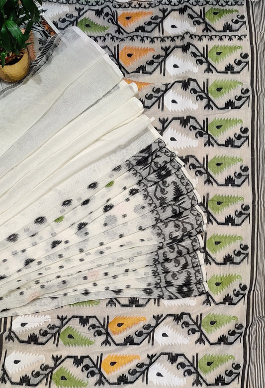 Soft Bengal cotton Jamdani saree