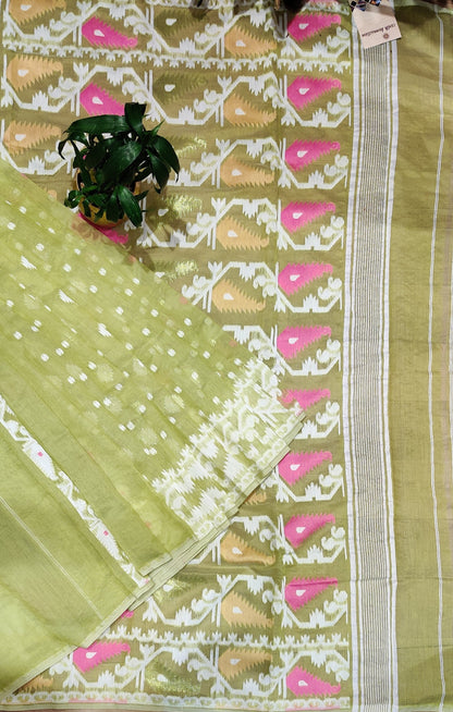 Soft Bengal cotton jamdani saree