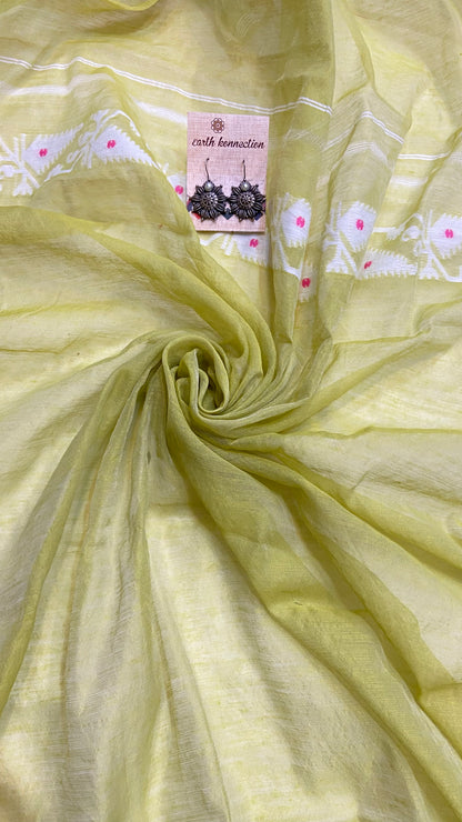 Soft Bengal cotton jamdani saree