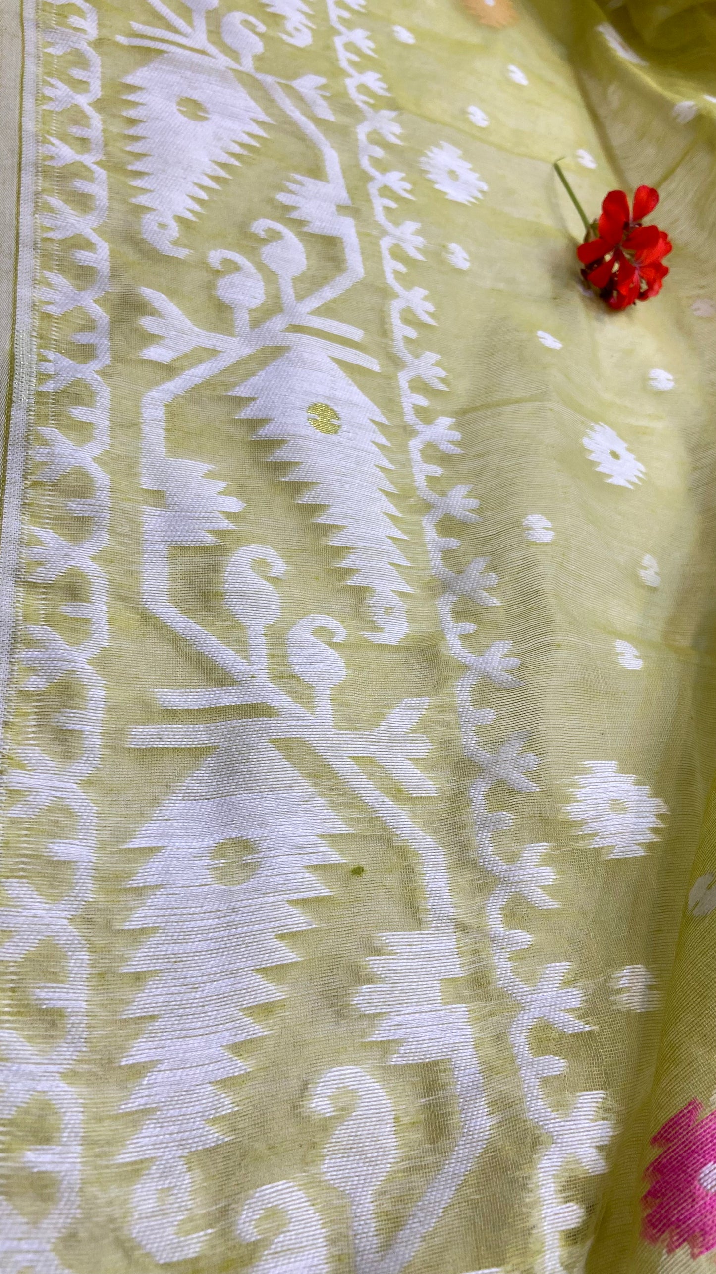 Soft Bengal cotton jamdani saree