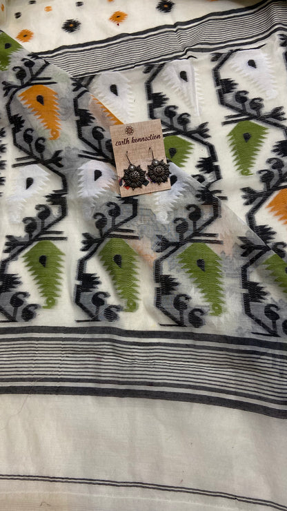 Soft Bengal cotton Jamdani saree