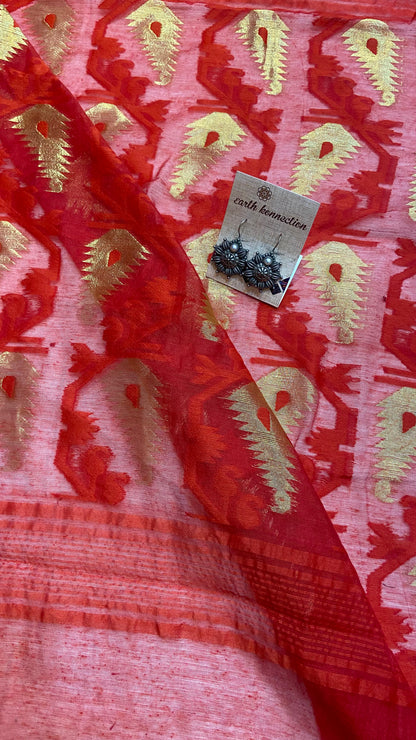 Soft Bengal cotton Jamdani saree