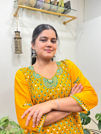 KANTHA EMBROIDERY KURTA SET