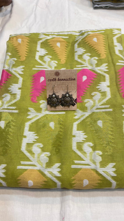 Soft Bengal cotton jamdani saree