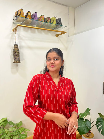 PURE IKKAT COTTON KURTA