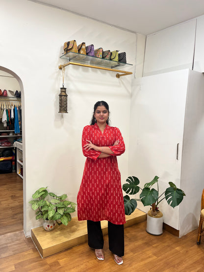 PURE IKKAT COTTON KURTA