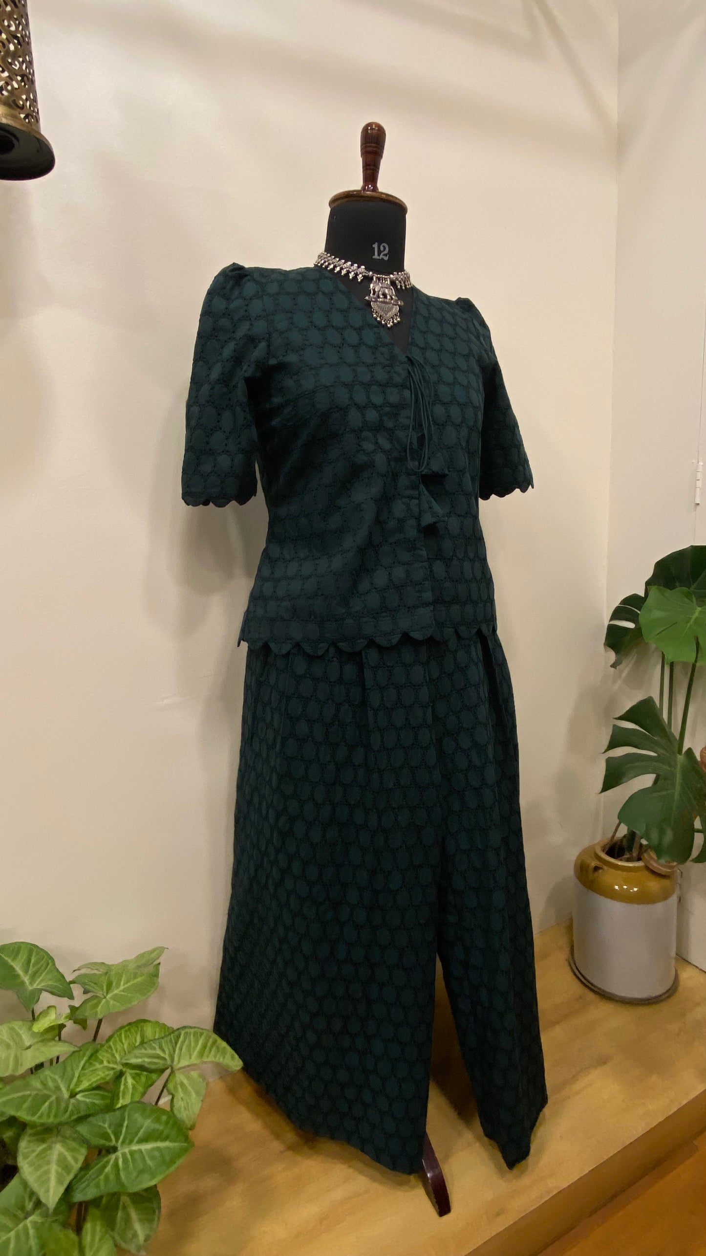 CUT WORK COTTON CO-ORD SET