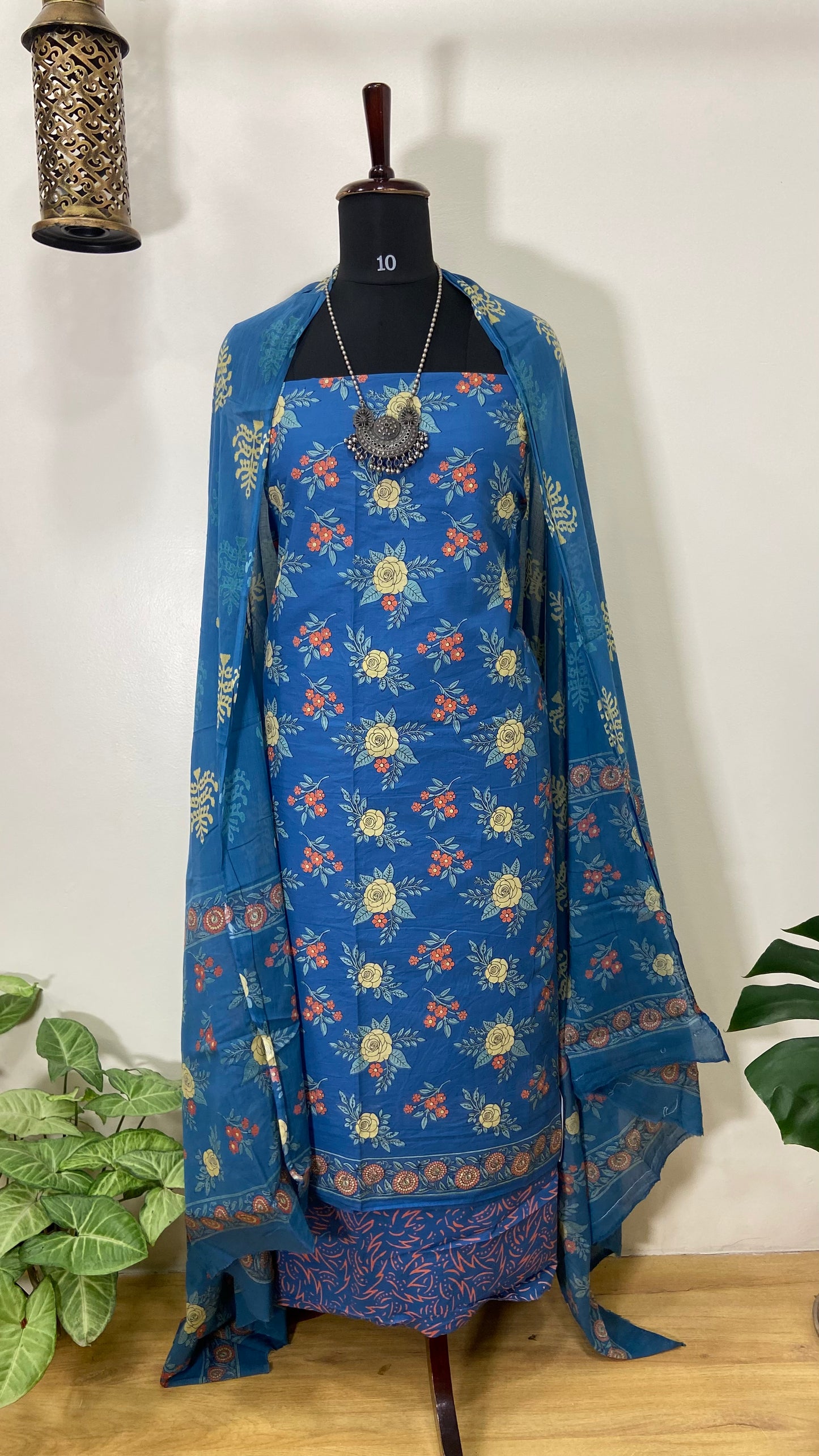 Cotton printed kurta suit