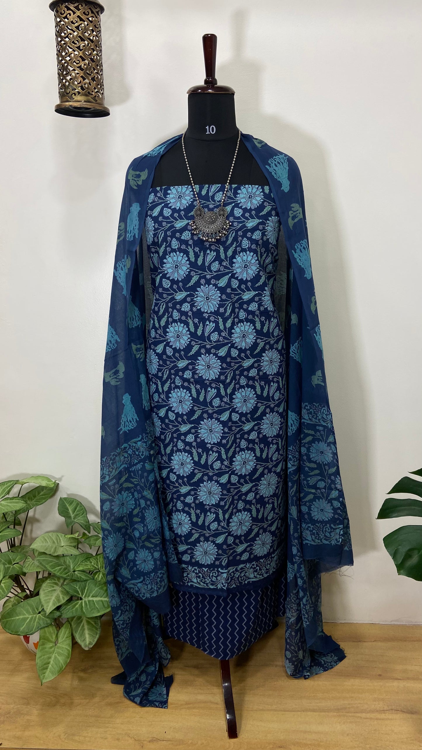 Cotton printed kurta suit