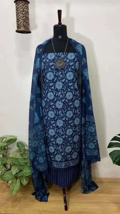 Cotton printed kurta suit