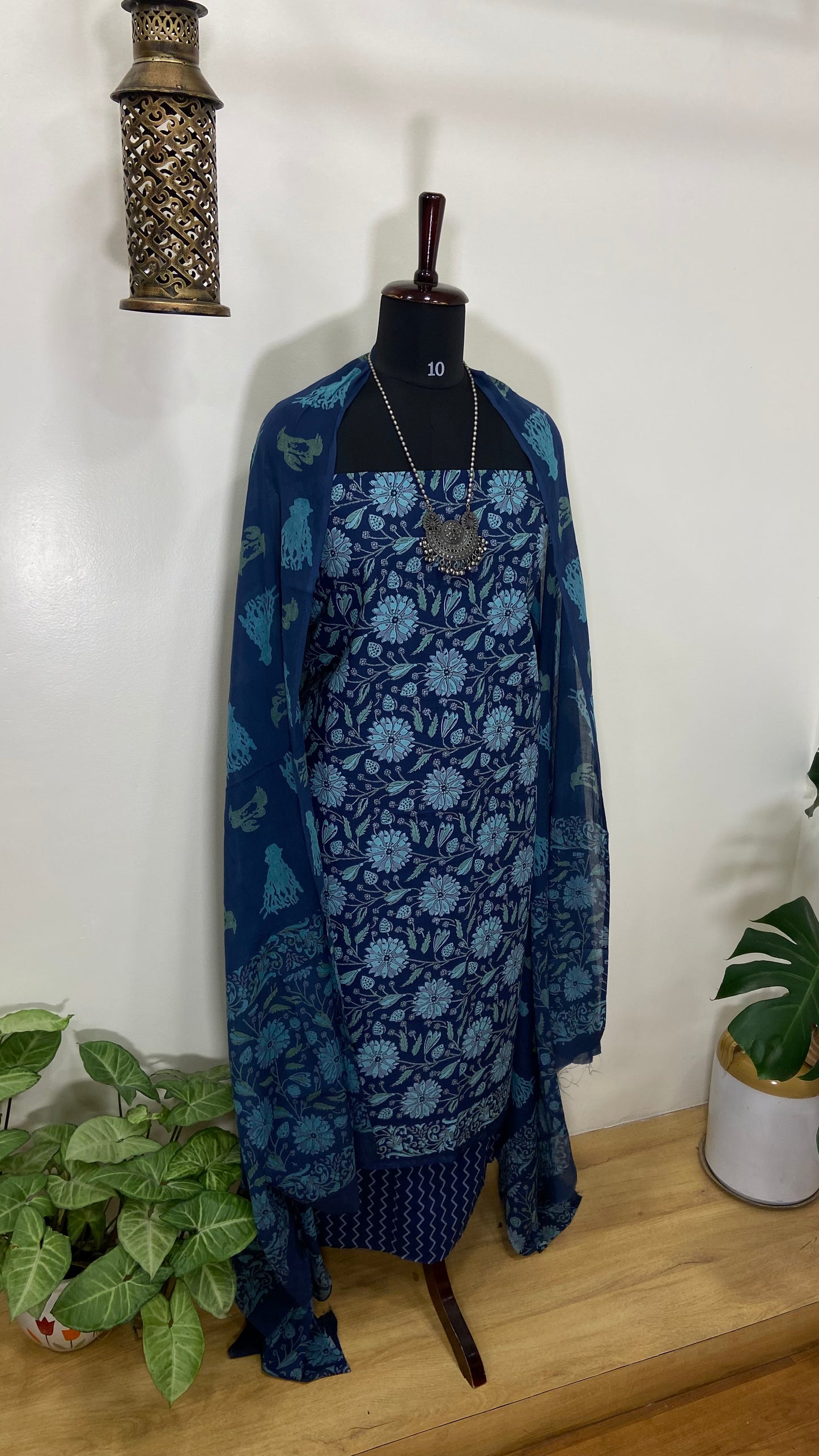 Cotton printed kurta suit