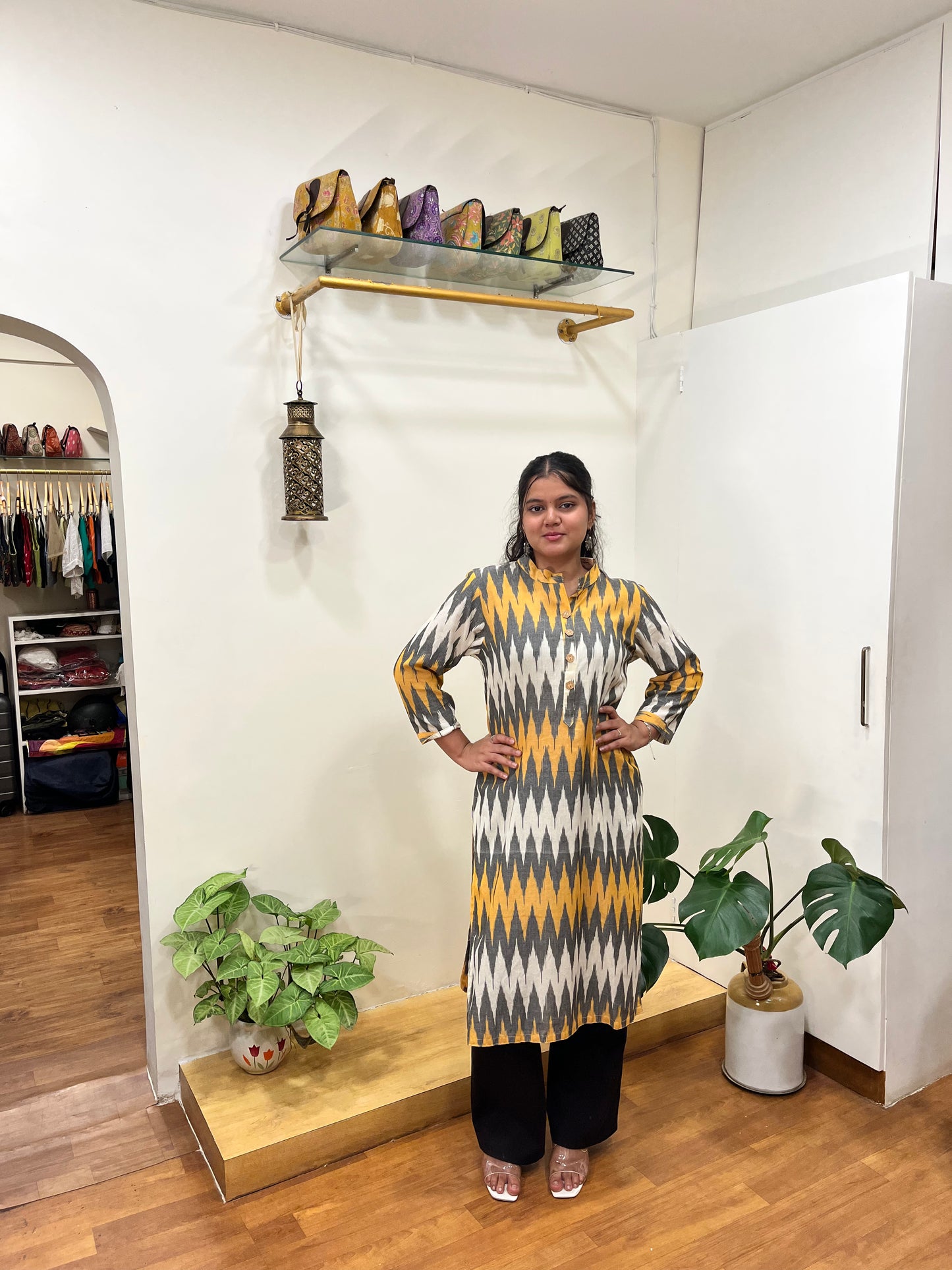PURE IKKAT COTTON KURTA