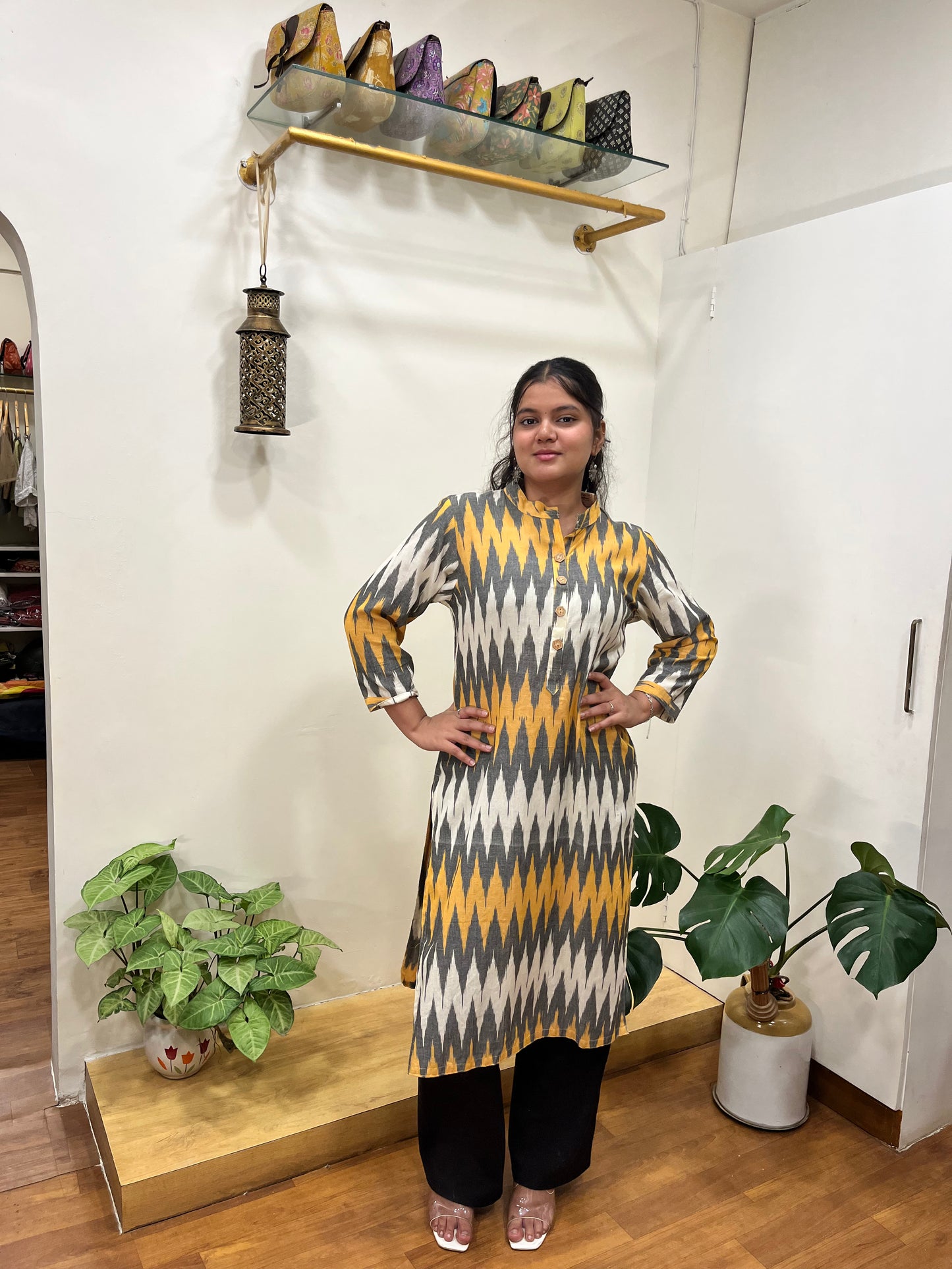 PURE IKKAT COTTON KURTA