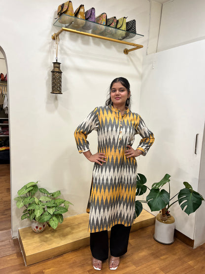 PURE IKKAT COTTON KURTA