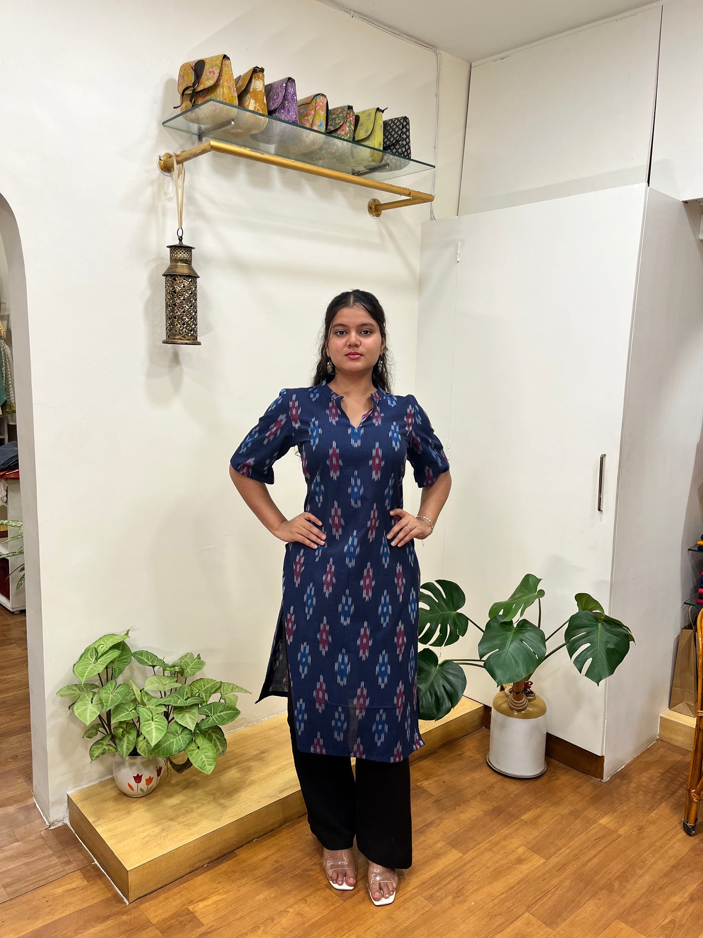 PURE IKKAT COTTON KURTA