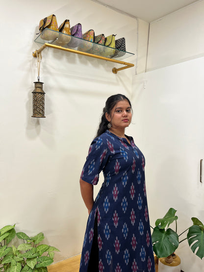 PURE IKKAT COTTON KURTA