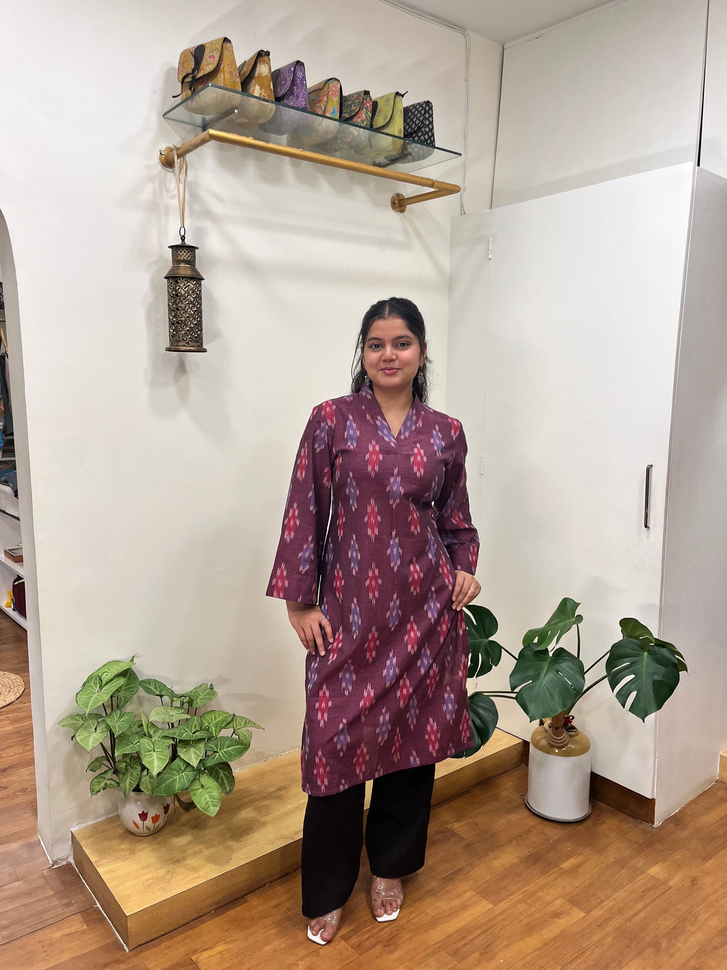 PURE IKKAT COTTON KURTA