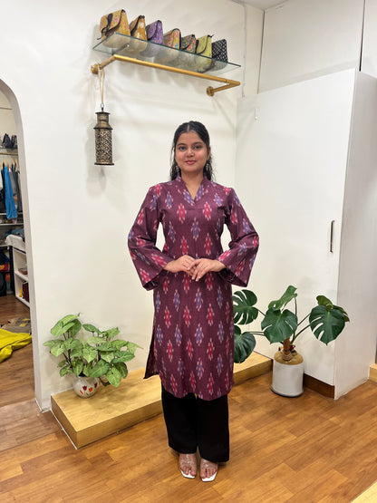 PURE IKKAT COTTON KURTA