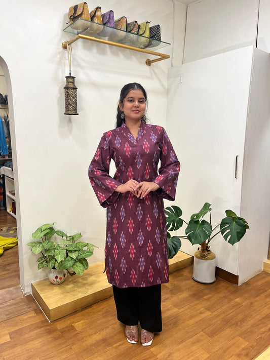 PURE IKKAT COTTON KURTA