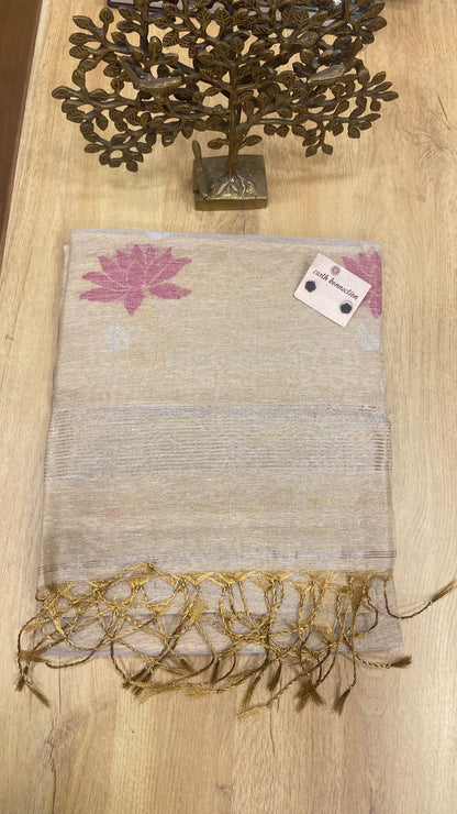 Linen Tissue saree