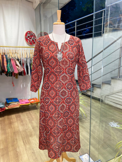 PURE AJRAKH COTTON KURTA