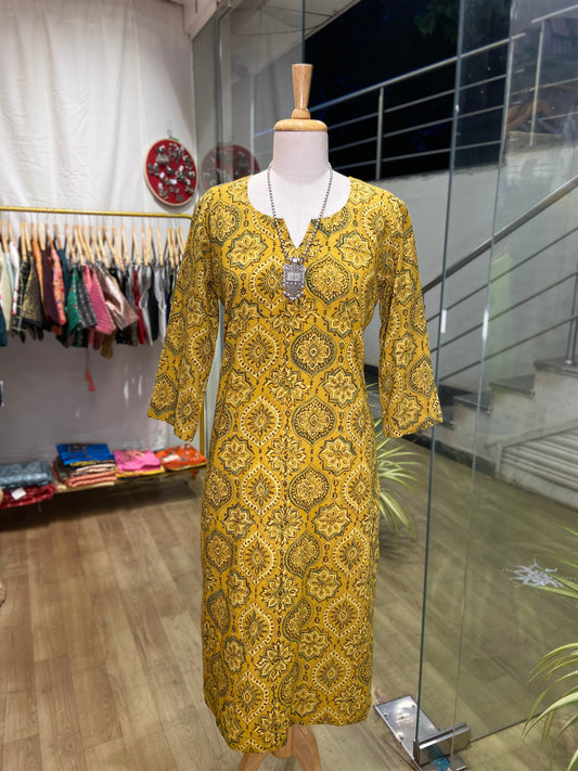PURE AJRAKH COTTON KURTA