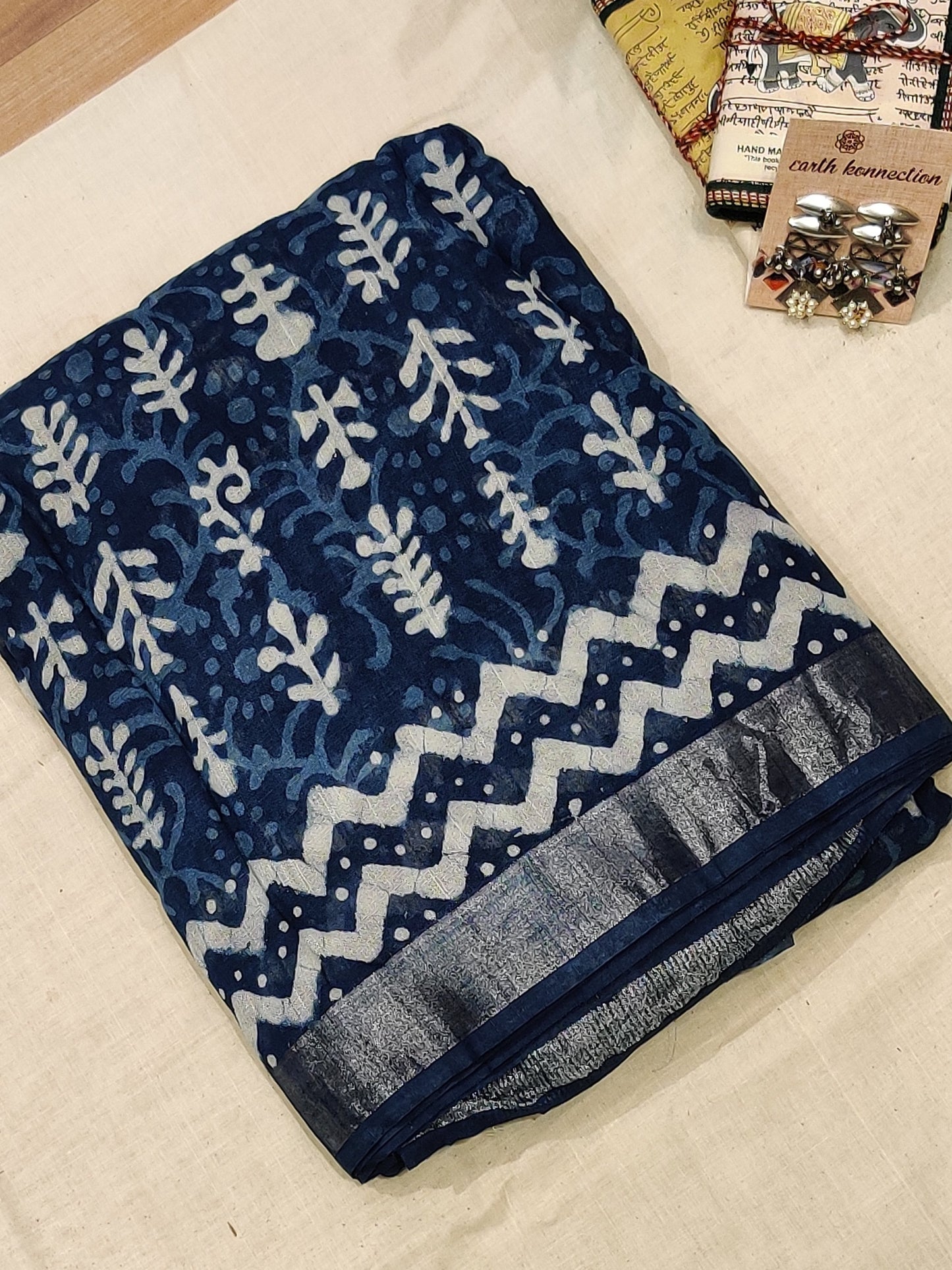 Pure linen cotton saree