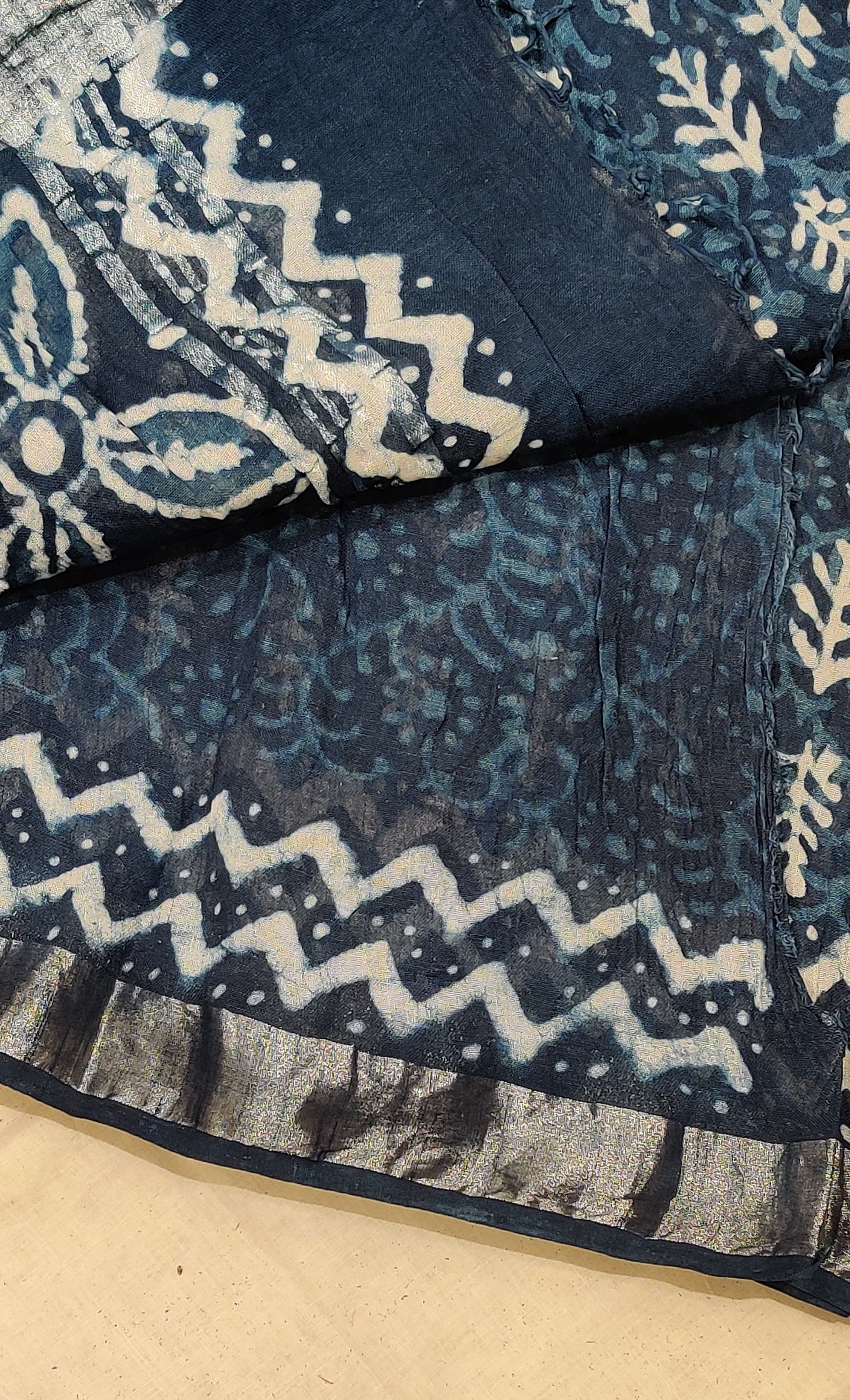 Pure linen cotton saree