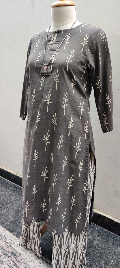 COTTON BLOCK PRINTED KURTA SET