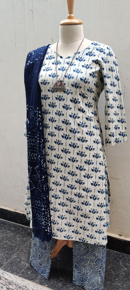 COTTON BLOCKPRINTED KURTA SET