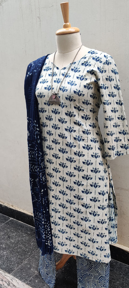 COTTON BLOCKPRINTED KURTA SET
