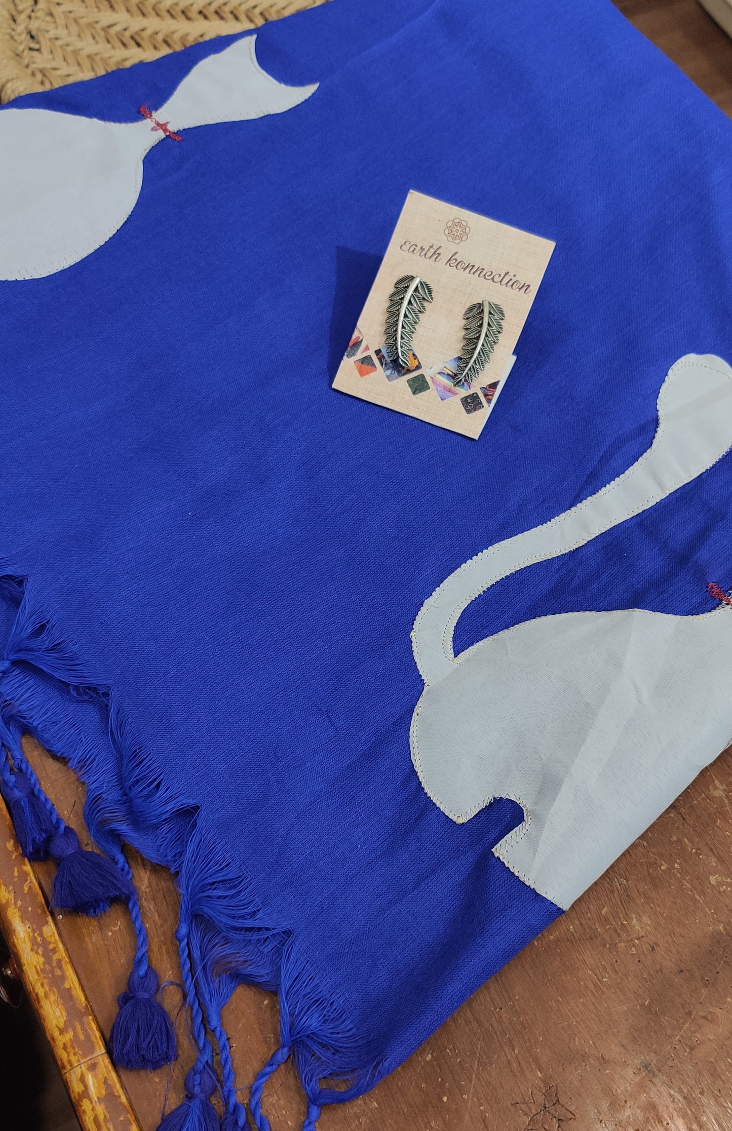 APPLIQUE MULMUL COTTON SAREE
