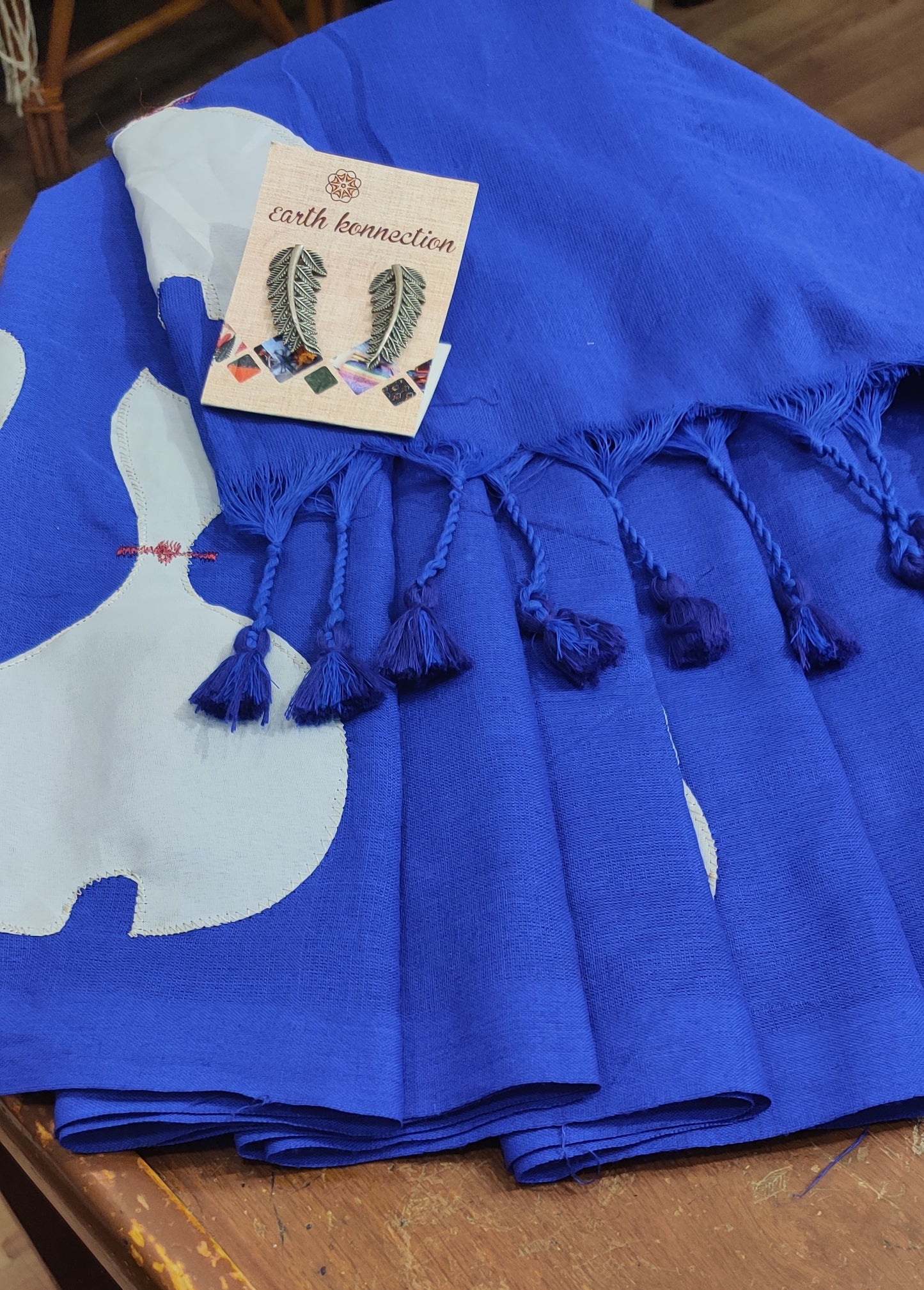 APPLIQUE MULMUL COTTON SAREE